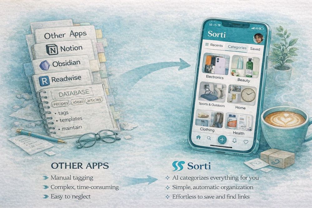 Second Brain Apps vs Sorti: Which Is Actually Better for Saving Links?